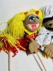 Melissa And Doug Puppet Plush Lot Cheerleader Chef Ballerina Pretend Play