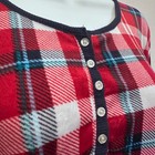Nautica Womens Pajama Set Plaid Flannel Long Sleeve Button Up With Pants Xl