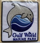 Nip Gulf World Marine Park Florida Dolphin Logo Souvenir Iron-on Patch Badge