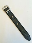 Hadley-roma 18mm   20mm  Black Leather X-wide Military Style Cuff Watch Band 912