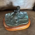 Wah Ming Chang  1917-2003  Bronze Sea Otter Signed Sculpture On Wood Base