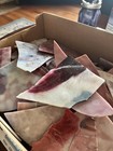 7 Pounds Purple Pink Stained Glass Scrap Pieces For Mosaic Art Craft Projects