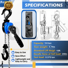 Mini Chain Hoist 1 4 Ton 550lbs Capacity 10ft Lift Small Come Along Alloy Steel