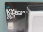 3 Pk-slim Motion Sensor Dimmable Square Soft White Plug-in Led White Night Light