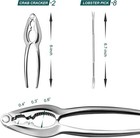Hiware Lobster Crackers And Picks Set  10-piece Crab Leg Cracker Tools Silver 