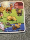 Wooden Farm Animal Peg Puzzle For Toddlers Used Condition See Pics