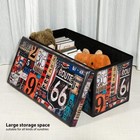 B Fsobeiialeo Folding Storage Ottoman Bench With Faux Leather Footrest Seat 