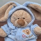 Ty Pluffies Love To Baby Pj Bear 8  Plush Blue Removable Bunny Pajamas 2004-read