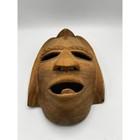 Vintage Wood Carved African Wall Mask Tribal Decor Art Sculpture Home Accent 10 