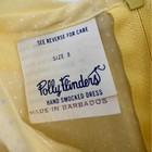 Vintage Polly Flinders Yellow Smocked Dress Girls Size 8