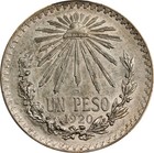 Mexico Estados Unidos 1920 1 Peso Silver Coin  Pcgs Certified Uncirculated Ms63