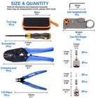Coax Cable Crimper Kit Rg58 Rg59 Bnc Uhf Ratchet Tool Stripper 10 Connectors