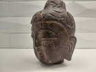 Carved Stone Buddha Head Sculpture Asian Art Statue Decor  Asian Spiritual Decor