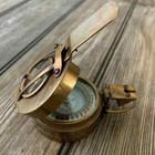Antique Vintage Solid Brass Wwii Military Pocket Compass Handmade Gift