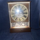 Vintage 1984 Busch Beer Light Up Clock Sign 19    X 13    Anheuser Busch