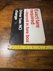 Vintage Chicago Transit Authority Cta Exact Fare Required Bus Sign