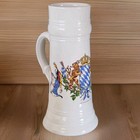 Vintage German Beer Stein Tall Mug Osc Sobernheim 1989 Bavarian Coat Of Arms 