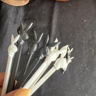 Vtg Lot Of 8 Playboy Bunny Cocktail Drink Swizzle Stir Sticks   4 Olive Picks