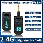 Wireless Guitar System 2 4 Ghz With 8 Channels Rechargeable Audio Wireless  r012