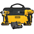 Dewalt 20v Max Cordless Drill impact 2 Tool Kit  Combo - Dck240c2