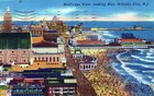 Birds View Looking East Atlantic City New Jersey Posted Vintage Linen Post Card 