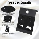 Earring Cards Holder 100 Pcs Black Velvet Plastic Jewelry Display