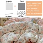 100  Cotton Floral Duvet Cover Set 3 Pcs Chic Garden Bedding Set Queen Revers   