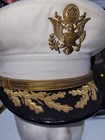 Original Bancroft Us Army Senior Officers Visor Cap Military White Dress Uniform