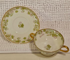 Bouillon Cups W  Saucers  Set Of Three  3   Vintage China  Haviland  M z