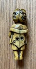 Vintage Carved 3 Faced Netsuke With Signature