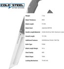 Cold Steel Xl Voyager 5 5  Aus10a Tanto Plain Edge Knife Griv-ex Handle Tri-ad