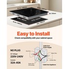 24in Built-in Electric Cooktop Radiant Ceramic Cooktop 4 Burners 220v 6000w