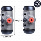 Brake Wheel Cylinders Pair Front 1  Fits Willys Mb Gpw Cj2a Cj3a M38 M38a1 Jeep