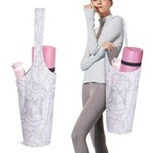  Yoga Mat Bag With Large Size Pocket And Zipper Pocket   yoga Bag Polyester White