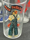 Vintage Wwii 1942 Victory Glasses Tumblers   Collection Of 7   Keep Em  Rollin 