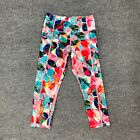 Zyia Active Capri Legging Womens 6 8 Multi Floral Zip Pocket Hi Rise Lightweight