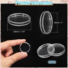 20pcs 25mm Silver Dollar Coin Holders Round Plastic Coin Capsule Acrylic