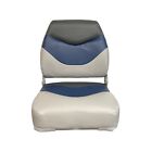 Boat Seat  Mid Back  Fold Down  Tracker Style 1011-aldc Marble navy charcoal
