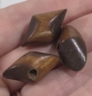  3  Vintage Mcm Wooden Toggle Buttons Set