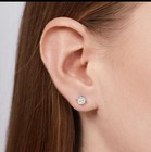 2ct Lab Created Diamond Women s Solitaire Stud Earring s 14k White Gold Plated