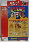  1983 Quaker Cap n Crunch Crunch  big Face  Cereal Box W  Bowling Offer