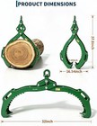 32  Log Skidding Tongs 4 Claw Log Lifting Tongs Grapple Swivel 7200 Lbs Steel