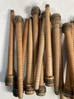 Wood Bobbins Spools Wooden Industrial Style Spindles 8 75  Wooden Quills Lot-30 