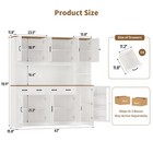71  Kitchen Pantry Cabinet With Led Lights  Charging Station  4 Drawers