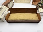 Vintage Dollhouse Miniature Furniture Lot     Piano Sofa Chairs Tv Dresser