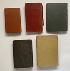 Antique vtg Lot Of 5 Small Hard soft-cover Books Asstd Topics authors languages