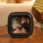 3x3 Small Vintage Picture Frame  Mini Antique Black Grey Ornate Square Photo Fra