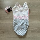 Nwt Gym Gear Leotards Kids Pink Zig Zag Gymnastics dance Leotards Medium 8