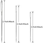 Yklbpd 18 Pieces Large Eye Sewing Needles  Handmade Yarn Knitting  Sharp