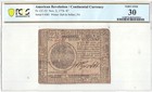 November 2  1776 Seven Dollars Continental Currency Fr Cc-52 Pcgs Vf-30